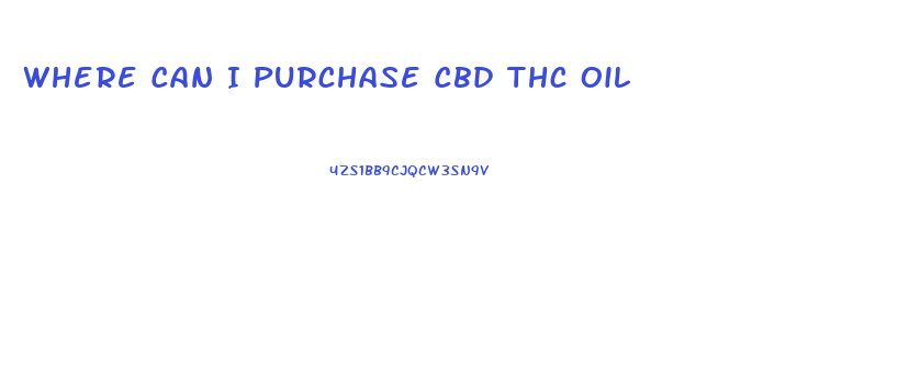 Where Can I Purchase Cbd Thc Oil