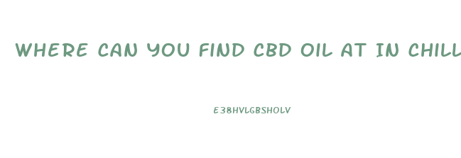 Where Can You Find Cbd Oil At In Chillicothe Ohio
