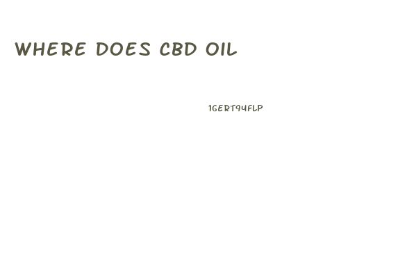 Where Does Cbd Oil