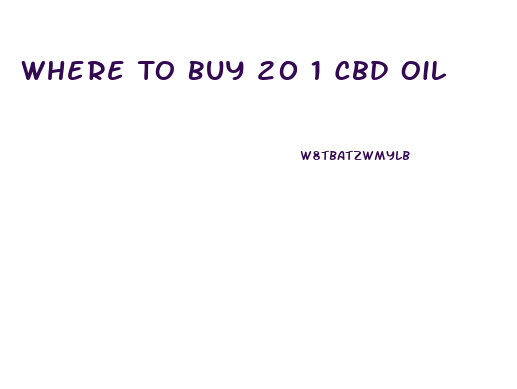 Where To Buy 20 1 Cbd Oil