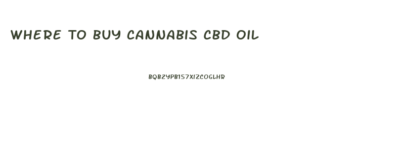 Where To Buy Cannabis Cbd Oil