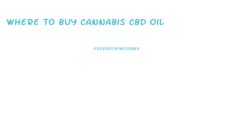 Where To Buy Cannabis Cbd Oil
