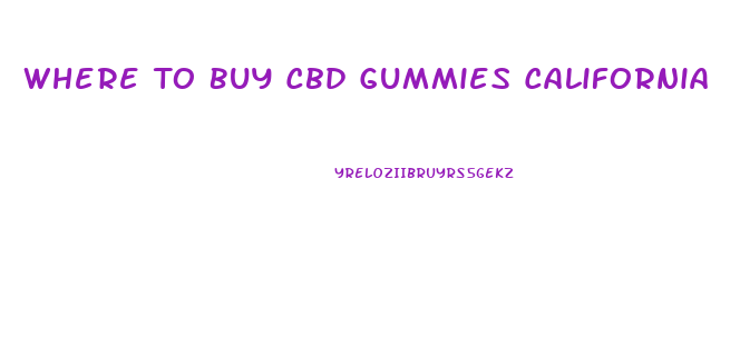 Where To Buy Cbd Gummies California