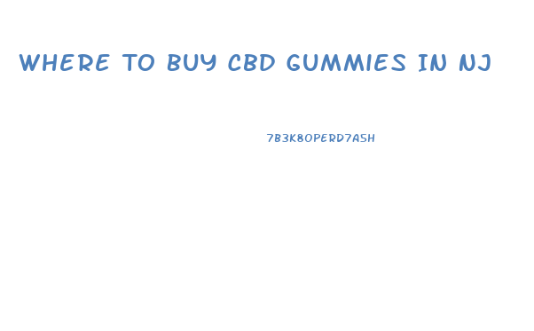 Where To Buy Cbd Gummies In Nj