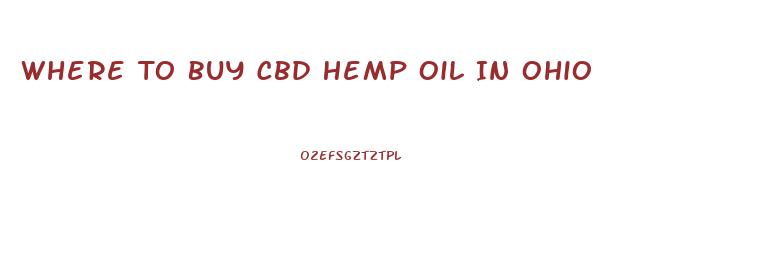 Where To Buy Cbd Hemp Oil In Ohio