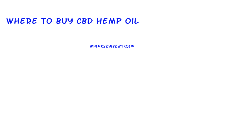 Where To Buy Cbd Hemp Oil