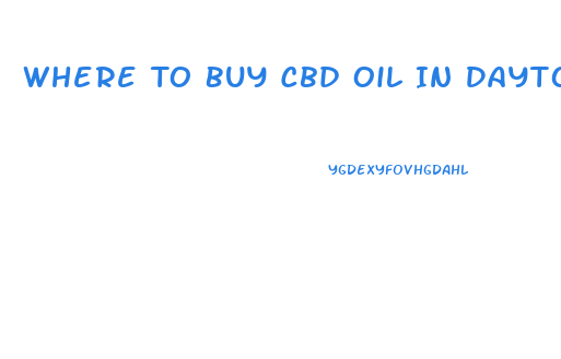 Where To Buy Cbd Oil In Dayton Ohio