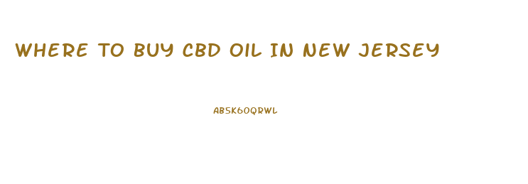 Where To Buy Cbd Oil In New Jersey