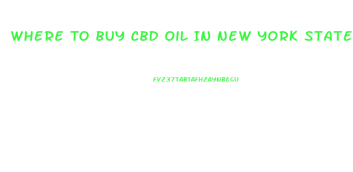 Where To Buy Cbd Oil In New York State