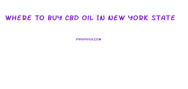 Where To Buy Cbd Oil In New York State