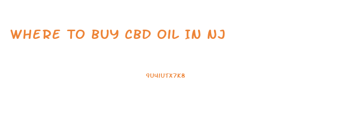 Where To Buy Cbd Oil In Nj