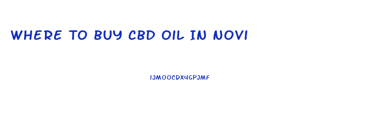 Where To Buy Cbd Oil In Novi