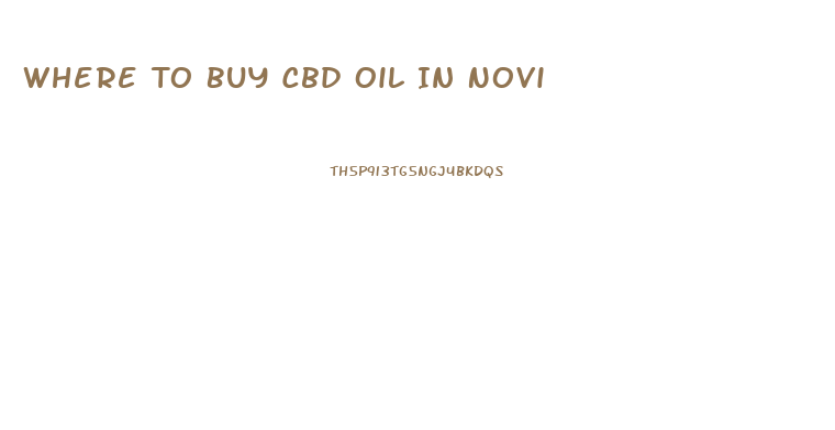 Where To Buy Cbd Oil In Novi