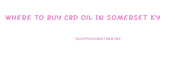 Where To Buy Cbd Oil In Somerset Ky