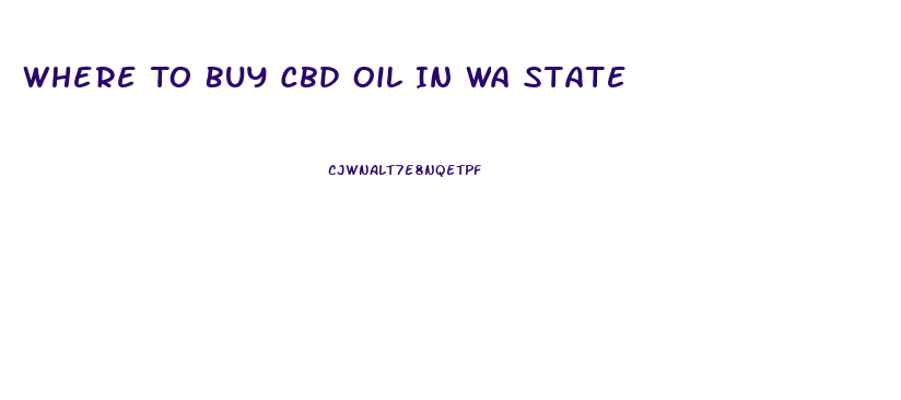 Where To Buy Cbd Oil In Wa State