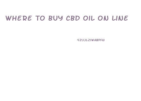 Where To Buy Cbd Oil On Line