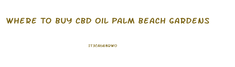 Where To Buy Cbd Oil Palm Beach Gardens