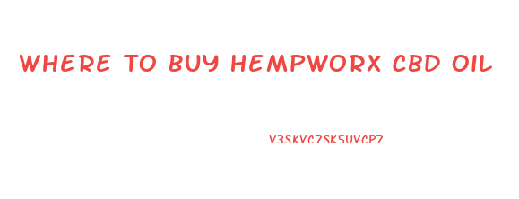 Where To Buy Hempworx Cbd Oil