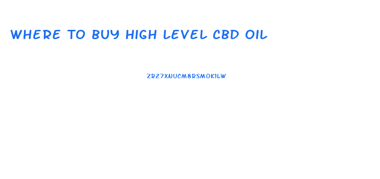 Where To Buy High Level Cbd Oil