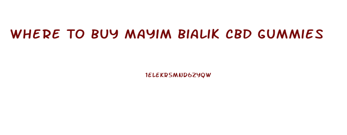 Where To Buy Mayim Bialik Cbd Gummies
