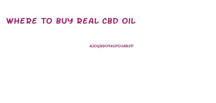 Where To Buy Real Cbd Oil