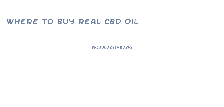 Where To Buy Real Cbd Oil