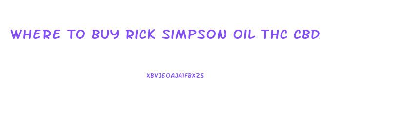 Where To Buy Rick Simpson Oil Thc Cbd