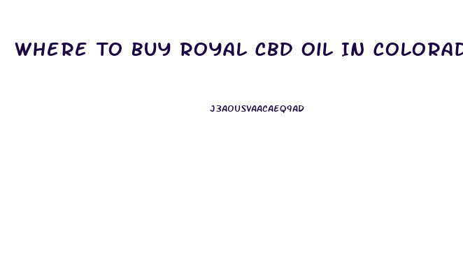 Where To Buy Royal Cbd Oil In Colorado Springs
