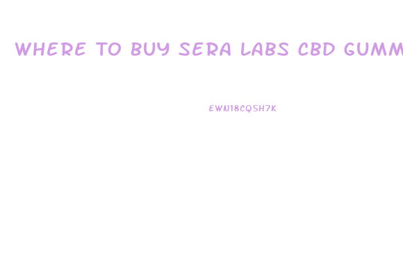 Where To Buy Sera Labs Cbd Gummies