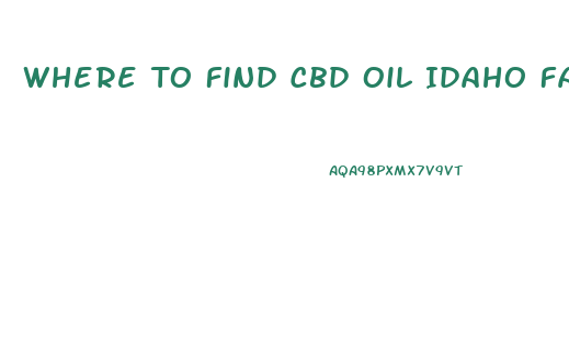 Where To Find Cbd Oil Idaho Falls