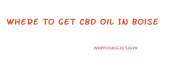 Where To Get Cbd Oil In Boise