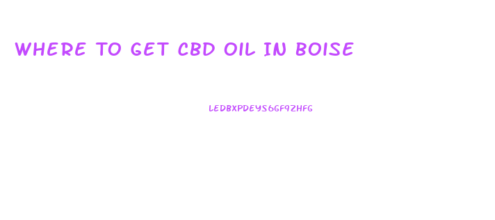 Where To Get Cbd Oil In Boise
