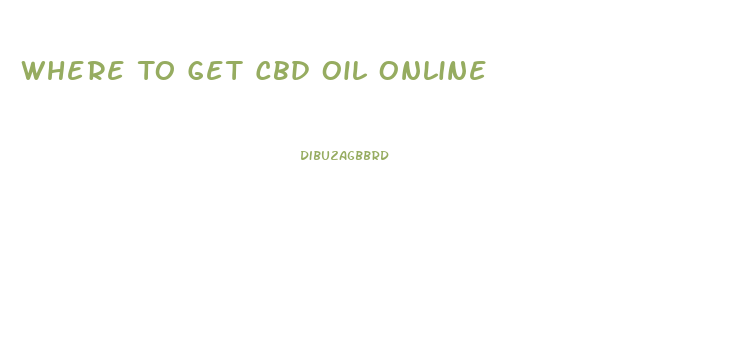 Where To Get Cbd Oil Online