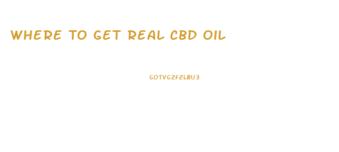 Where To Get Real Cbd Oil