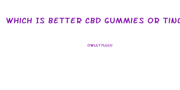 Which Is Better Cbd Gummies Or Tincture