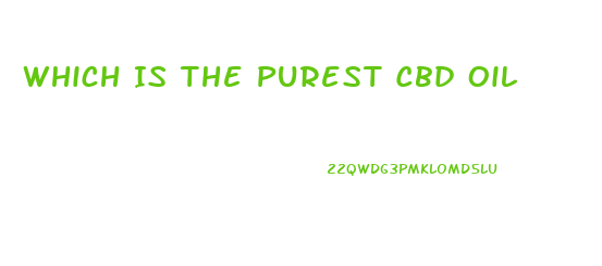 Which Is The Purest Cbd Oil