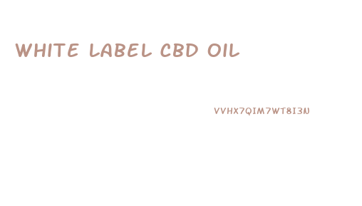 White Label Cbd Oil