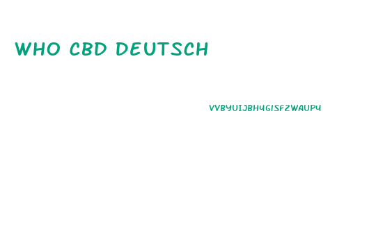 Who Cbd Deutsch