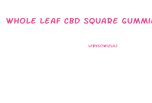 Whole Leaf Cbd Square Gummies