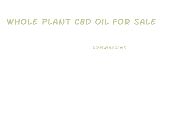 Whole Plant Cbd Oil For Sale