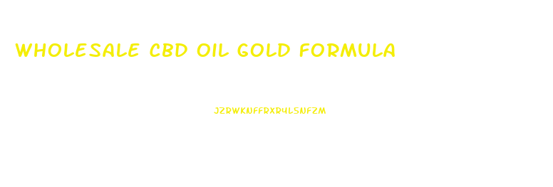 Wholesale Cbd Oil Gold Formula