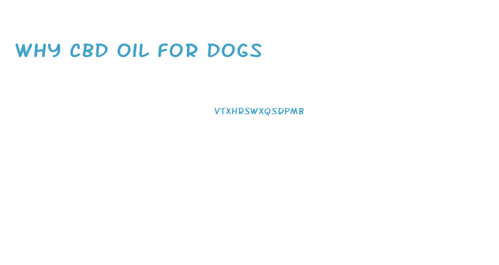 Why Cbd Oil For Dogs