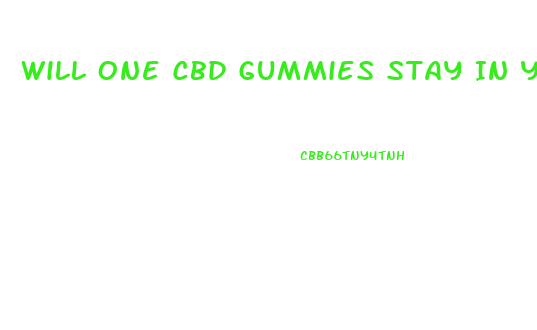 Will One Cbd Gummies Stay In Your System