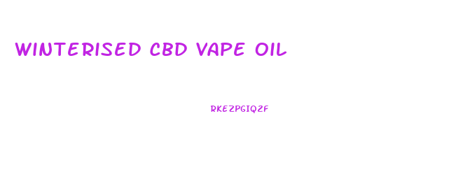 Winterised Cbd Vape Oil