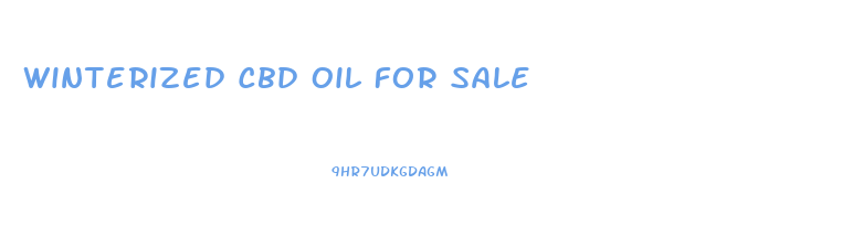 Winterized Cbd Oil For Sale