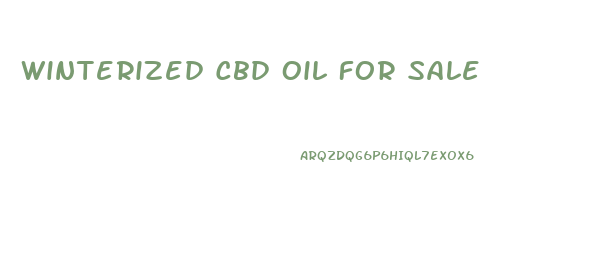 Winterized Cbd Oil For Sale