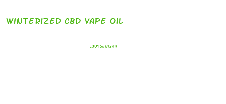 Winterized Cbd Vape Oil