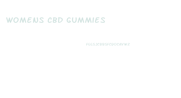 Womens Cbd Gummies