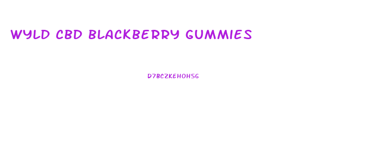 Wyld Cbd Blackberry Gummies