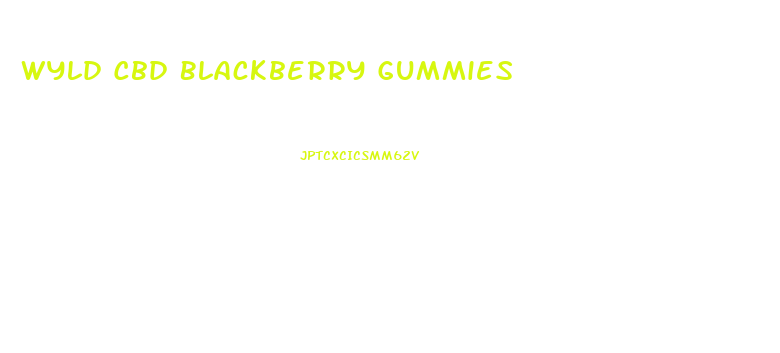 Wyld Cbd Blackberry Gummies